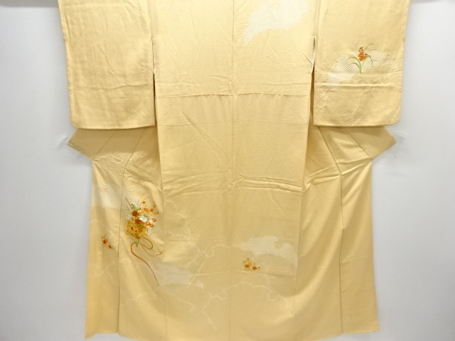JAPANESE KIMONO / HOMONGI / EMBROIDERY / SHIBORI / FLORAL CART
